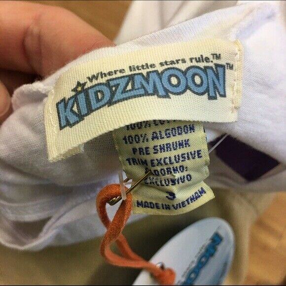 Kidzmoon Girls Swim Coverup Tank Size 3 Kawaii Eyes Fringe White NEW - Picture 4 of 5